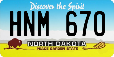 ND license plate HNM670