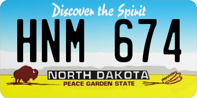 ND license plate HNM674