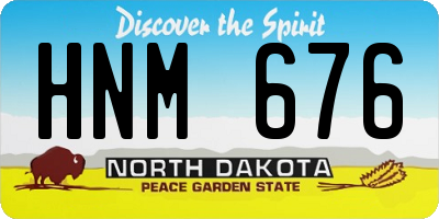 ND license plate HNM676