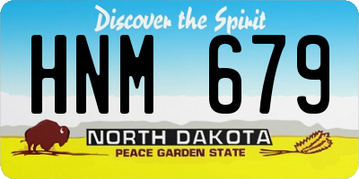 ND license plate HNM679