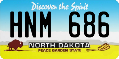 ND license plate HNM686