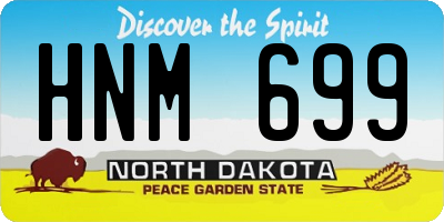 ND license plate HNM699