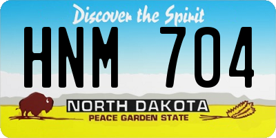 ND license plate HNM704
