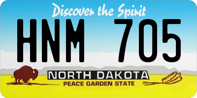 ND license plate HNM705