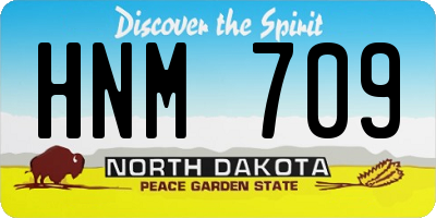 ND license plate HNM709