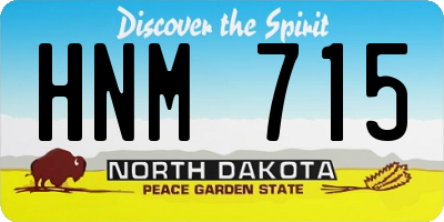 ND license plate HNM715