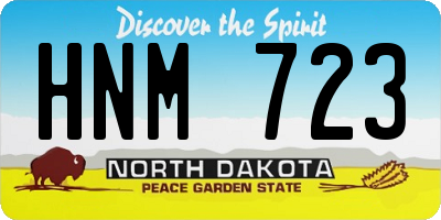ND license plate HNM723