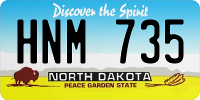 ND license plate HNM735