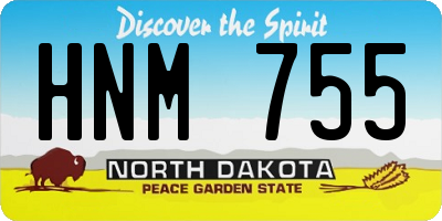 ND license plate HNM755