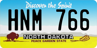 ND license plate HNM766