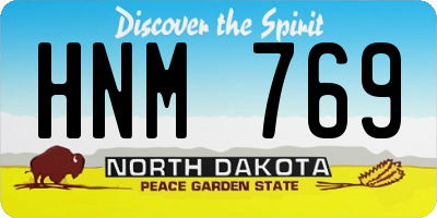 ND license plate HNM769