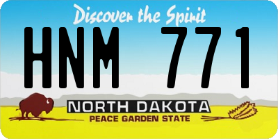 ND license plate HNM771