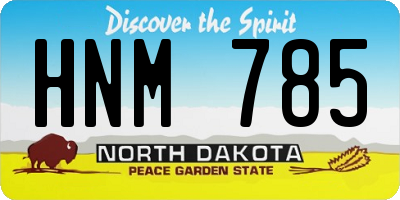 ND license plate HNM785