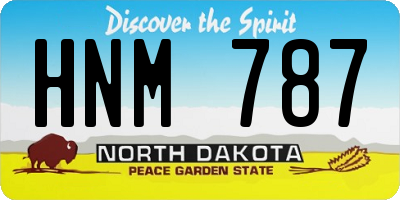 ND license plate HNM787