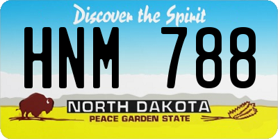 ND license plate HNM788