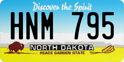 ND license plate HNM795
