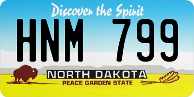 ND license plate HNM799
