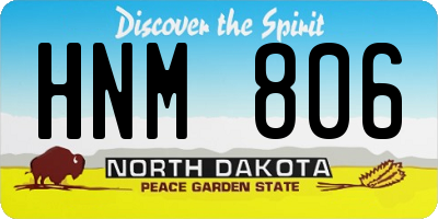 ND license plate HNM806