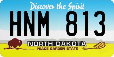ND license plate HNM813
