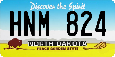 ND license plate HNM824