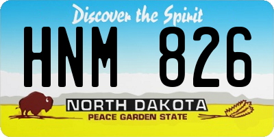 ND license plate HNM826