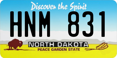 ND license plate HNM831