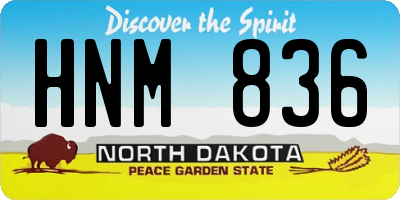 ND license plate HNM836