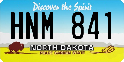 ND license plate HNM841