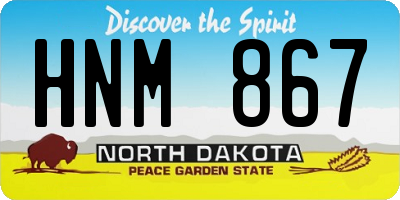 ND license plate HNM867