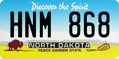 ND license plate HNM868