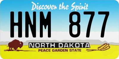 ND license plate HNM877