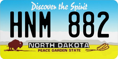 ND license plate HNM882