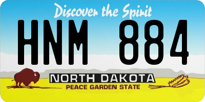 ND license plate HNM884