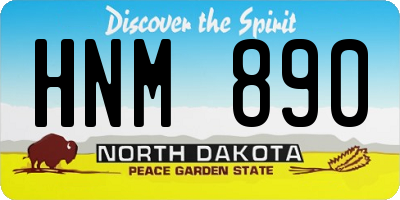 ND license plate HNM890