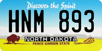 ND license plate HNM893