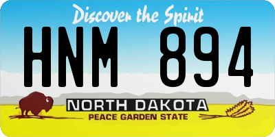 ND license plate HNM894