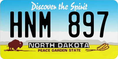 ND license plate HNM897