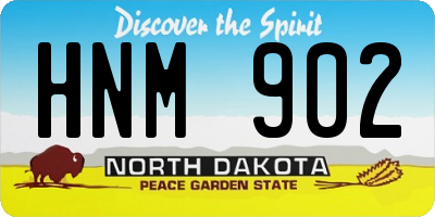 ND license plate HNM902
