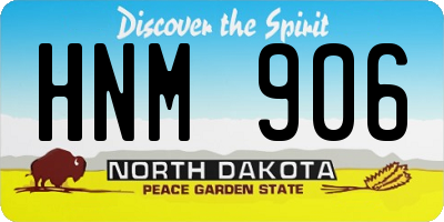 ND license plate HNM906