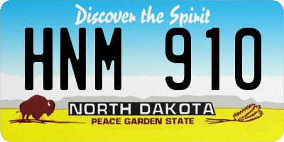 ND license plate HNM910