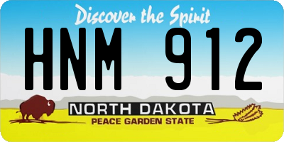 ND license plate HNM912
