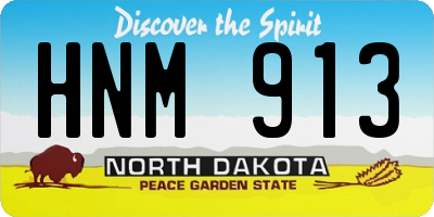 ND license plate HNM913