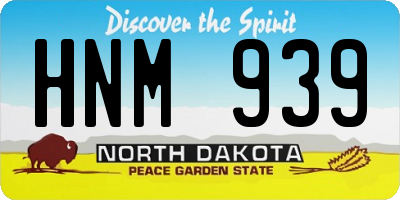 ND license plate HNM939