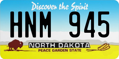 ND license plate HNM945