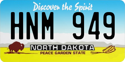 ND license plate HNM949