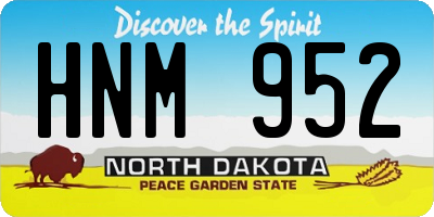 ND license plate HNM952