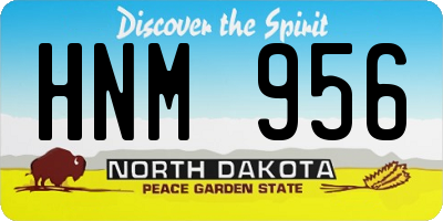 ND license plate HNM956