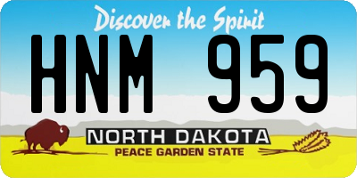 ND license plate HNM959