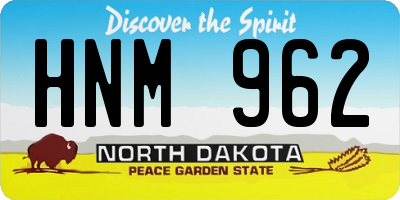 ND license plate HNM962