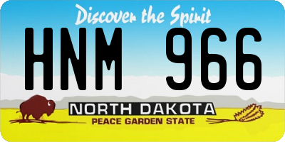 ND license plate HNM966